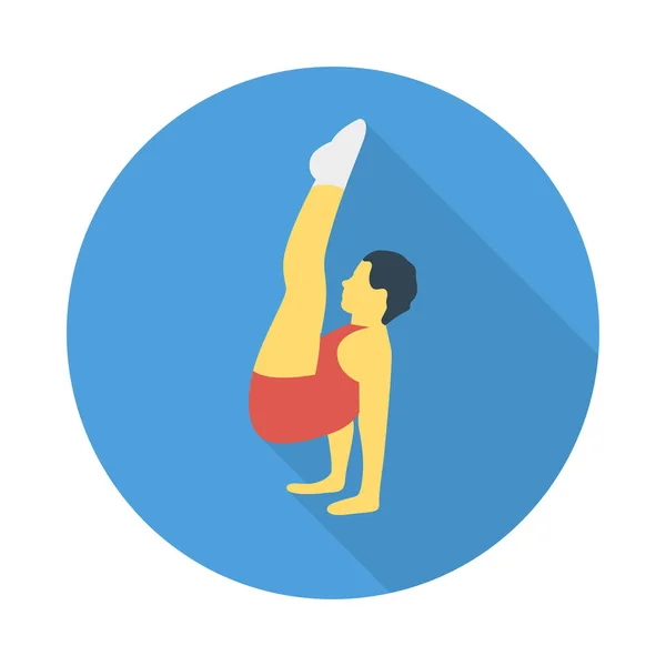 Platte Pictogram Van Circus Acrobaat Vector Illustratie — Stockvector