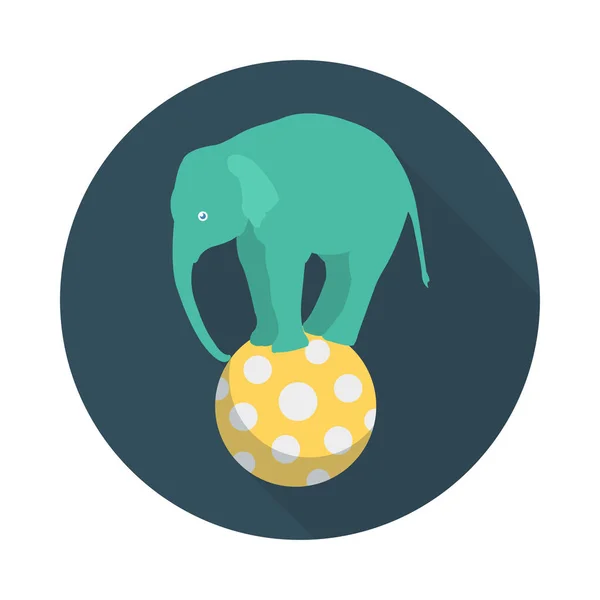 Elefant Tier Zirkus Vektor Illustration — Stockvektor