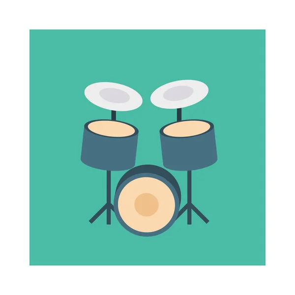 Drum Instrument Muziek Vectorillustratie — Stockvector