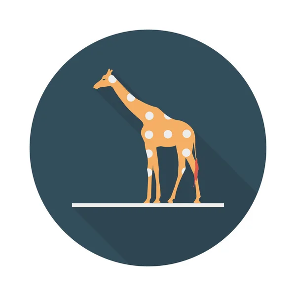 Girafa Animal Circo Vetor Ilustração —  Vetores de Stock