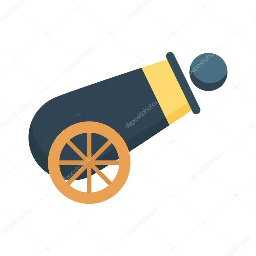 Cannon   shooting  ball  vector illustration