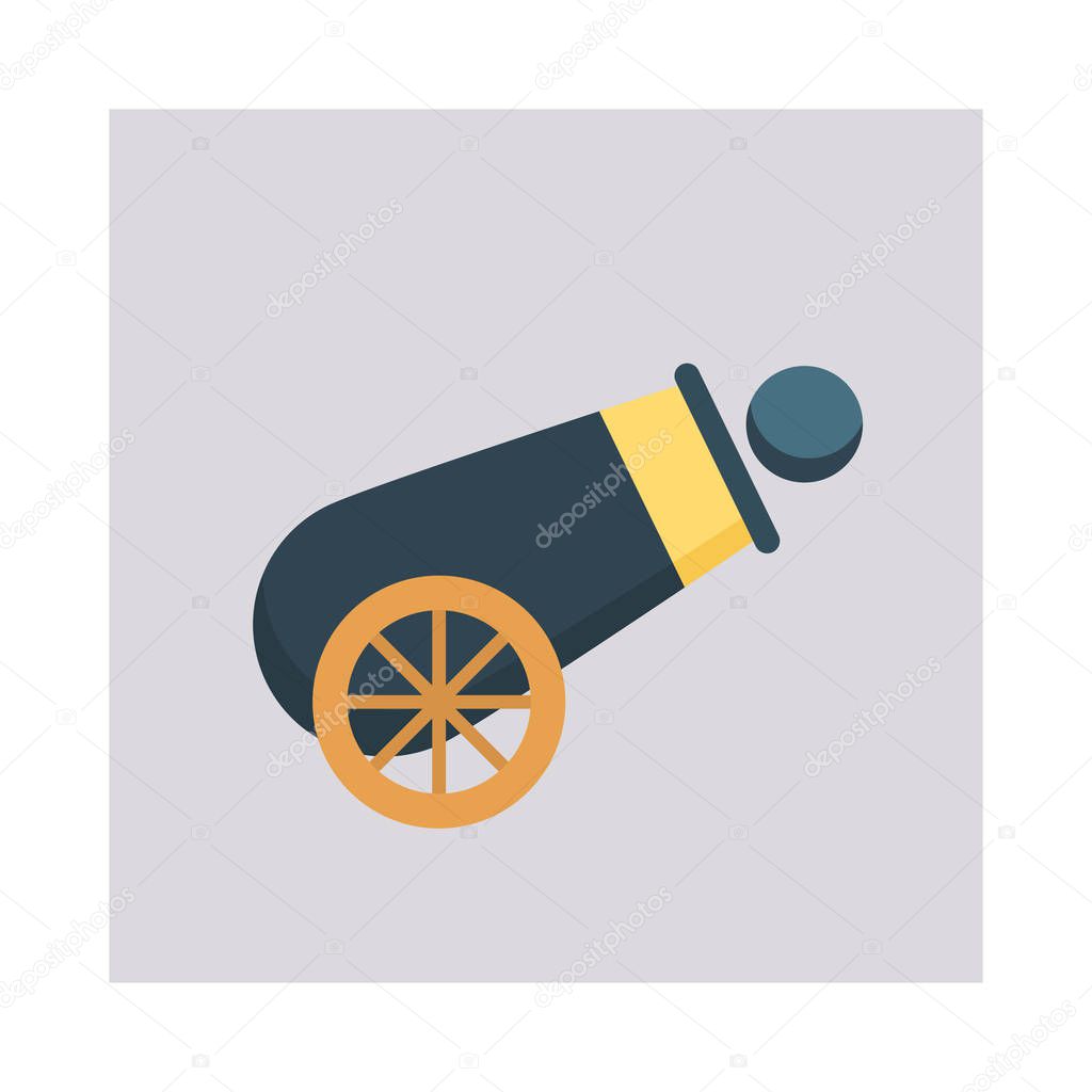 cannon   shooting  ball  vector illustration 