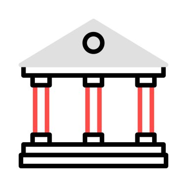 Mahkeme banka vektör çizim oluşturma 