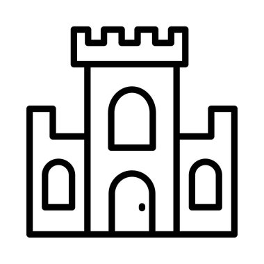 kale bastion kule vektör çizim 