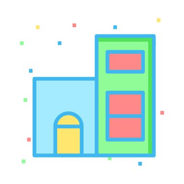 Banka mahkeme vektör çizim oluşturma 