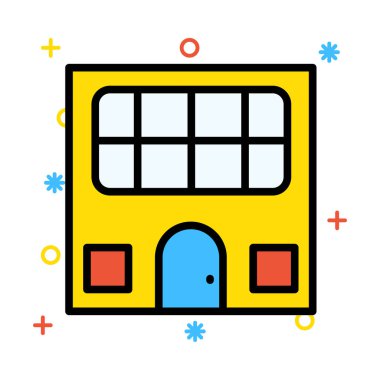 daire ev vektör çizim 