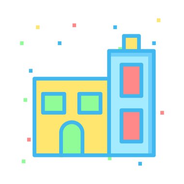 Daire otel vektör çizim oluşturma 