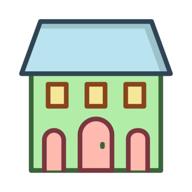 vektör çizim bina mağaza dükkan 