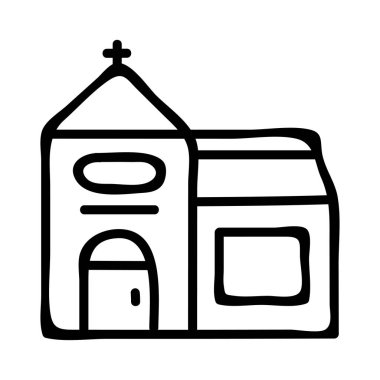 vektör çizim Bina Katolik Kilisesi 