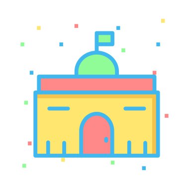 Emlak vektör çizim bina Camii 