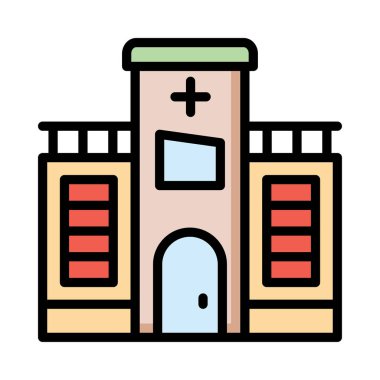 Hastane Klinik eczane vektör çizim 