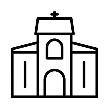 Kilise binayı Katolik vektör çizim 