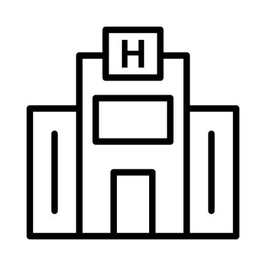 Hastane Emlak klinik vektör çizim 