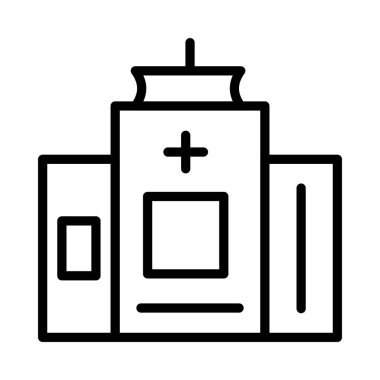 vektör çizim bina hastane Kliniği 