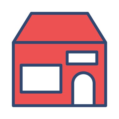 vektör çizim bina mağaza dükkan 