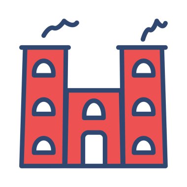 bitki duman fabrika vektör çizim 