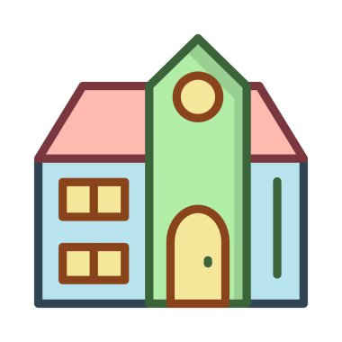 ev daire ev vektör çizim 