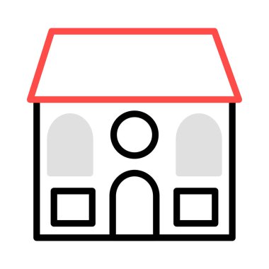 Okul house hostel vektör çizim 