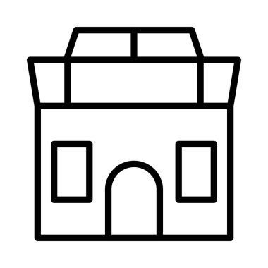 Otel Motel vektör çizim Binası 