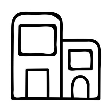 ofis ev vektör çizim Binası 