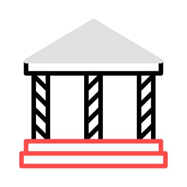 Mahkeme banka vektör çizim oluşturma 