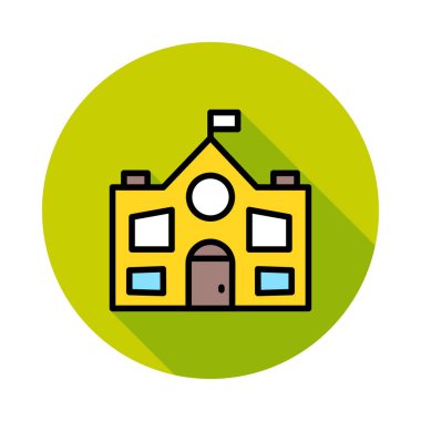 okul bayrak vektör çizim Binası 