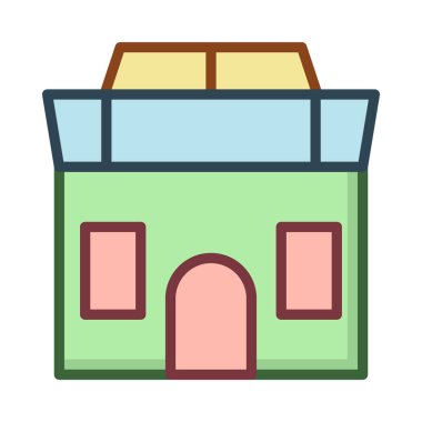 Otel Motel vektör çizim Binası 