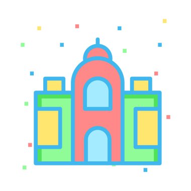 plaza ofis binası vektör çizim 