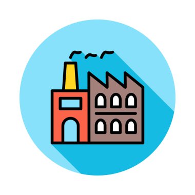 Fabrika sanayi tesisi vektör çizim 