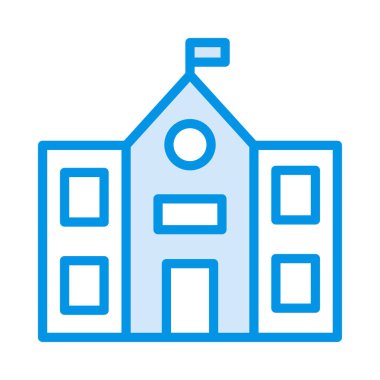 okul bayrak vektör çizim Binası 