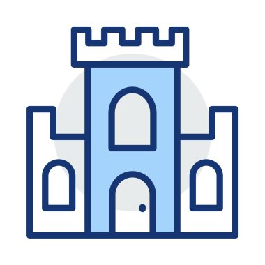 kale bastion kule vektör çizim 