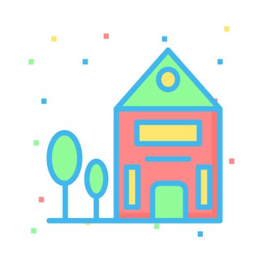 ev ev daire vektör çizim 