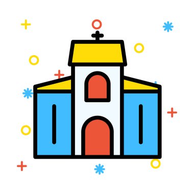 Kilise binayı Katolik vektör çizim 