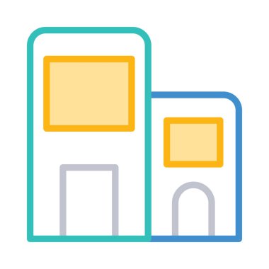 ofis ev vektör çizim Binası 