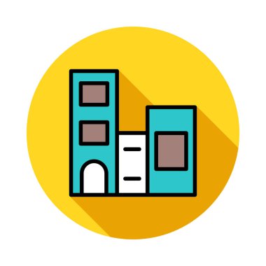 Ofis vektör çizim apartman binası 