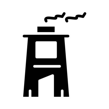 baca vektör çizim bina duman 