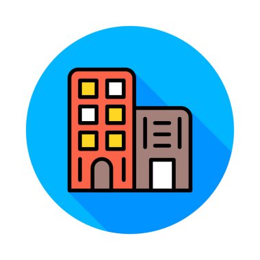 Otel ofis plaza vektör çizim 