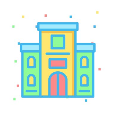 Daire otel motel vektör çizim 