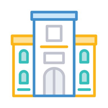 Daire otel motel vektör çizim 