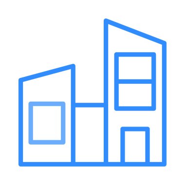 Plaza yapı konut vektör çizim 