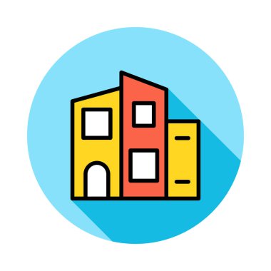 vektör çizim Apartman Bina plaza 