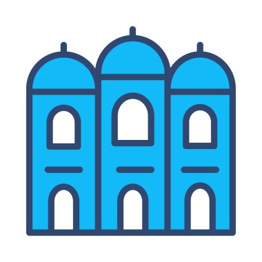 Cami bina dini vektör çizim 