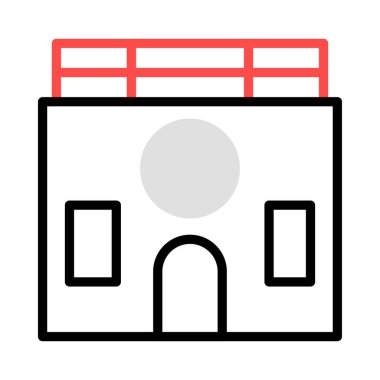 Okul saat vektör çizim Binası 