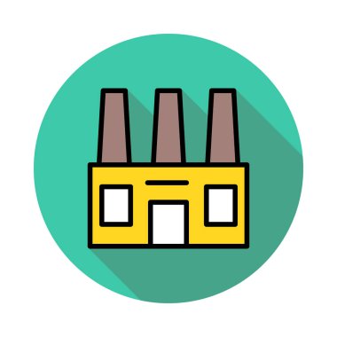 Fabrika sanayi tesisi vektör çizim 