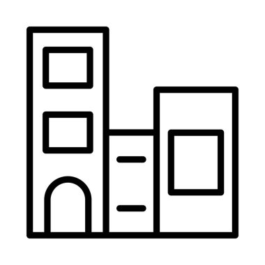 Ofis vektör çizim apartman binası 