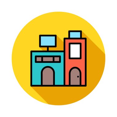 okul vektör çizim apartman binası 