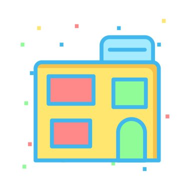 ev daire ev vektör çizim 