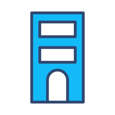 Hotel plaza tower vektör çizim 