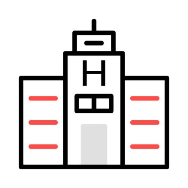 Vektör çizim Bina otel motel 