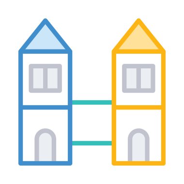 plaza Tower vektör çizim oluşturma 